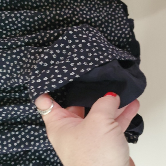 Vintage Superdry Navy Dainty Floral Bandeau Mini Dress Size Extra Small Viscose - Picture 4 of 12